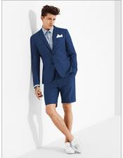  MO605 mens summer business suits with shorts pants set