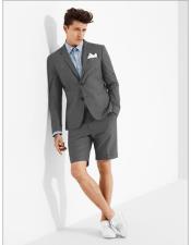  MO607 mens summer business suits with shorts pants set