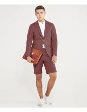  MO635 mens summer business suits with shorts pants set