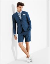  MO637 mens summer business suits with shorts pants set