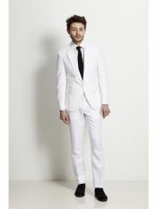  MO644 Mens Single Breasted Notch Lapel White Mens 2