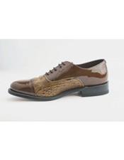  Mens Leather Sole Brown Horn