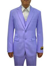  Alberto Nardoni mens Vested 3 Piece Suit Lavender