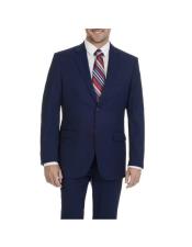  mens Blue Two Button Single Breasted Suit Notch Lapel