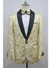 CheapmensPrintedUniquePatternedPrintFloralTanTuxedo