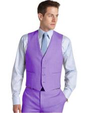  mens Suit Vest Lavender