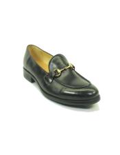  Mens Slip On Leather Loafers by Carrucci - Grey