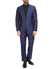  Navy Two Side Vents Slim Fit