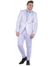  Mens Blue Single Breasted Suit
