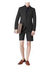  Short Pants Suit Set Mens Summer Business Suits With