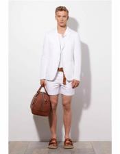  White Single Breasted Summer Business Suits