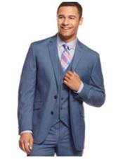  mens Single Breasted Blue Suit