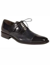  mens Blue Lace Up Leather Lining