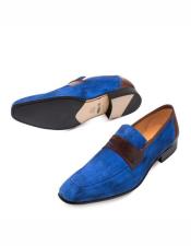  Blue Slip On Loafer Design Shoe