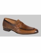  Cognac Slip On Loafer Design Shoe