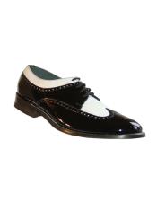  mens Two Tone Shoes Black and