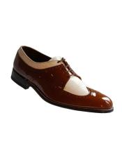  mens Two Tone Shoes Brown and