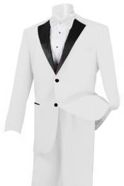  2 Piece Linen Causal Outfits Fabric Tuxedo White /