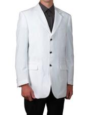  Mens white Lucci Suit Single Breasted
