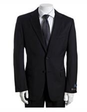  Black 100% Wool Single Breasted Suit