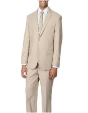  Caravelli Solid Beige Suit