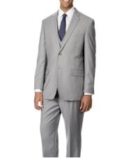  Caravelli Solid Light Grey Slim Suit
