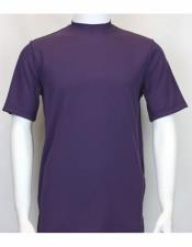  Mock Neck Shirts purple