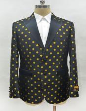 BlackandGoldPolkDotpolkadotpatternMensFashion