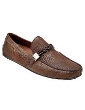  Mens Tobacco Brown Rubber sole Drivers