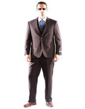  Mens Brown Three Piece Vested Two