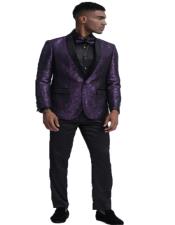  Mens Purple Cheap Priced Floral Pattern