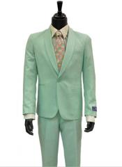 Martini Mint Green 2Pc One Button Mens Slim Fit