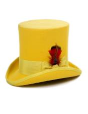  Premium Wool Yellow Top Hat