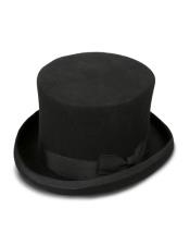  Ferrecci Mens Black Stout Top Hat