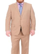  Mens Portly Executive Fit Solid Tan