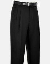  Double Pleated Pants Dress Pants Black