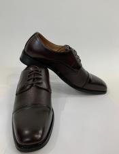  Mens Wine Two Toned Dress Shoes