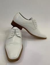  White Two Toned Dress Shoes for