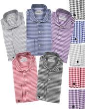  Regular Fit Cotton Gingham Check French
