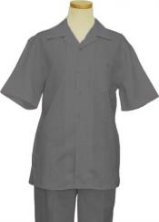  Gray Linen Back Button pockets 2