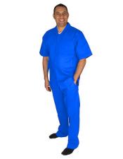  Royal Blue 100% Linen Walking Suit