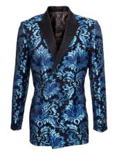  Double Breasted Tuxedo Mens Blue Two
