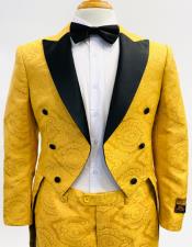  Mens Tailcoat Yellow ~ Black Gold