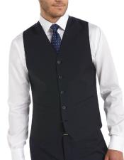  Button Besom pocket mens Platinum Suit Separates Vest Navy
