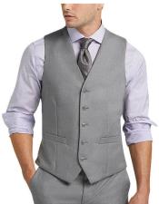  Button Blue Slim Fit Suit Separates Vest