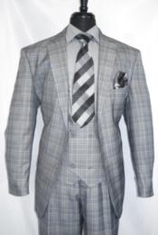  Vintage Suits Patterns Checkered Suit In Grey