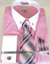  #J47619 Pink Colorful Mens Dress Shirt
