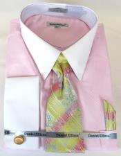  #J47669 Pink Colorful Mens Dress Shirt