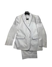  Linen Summer Tuxedo Trimmed Lapel Jacket