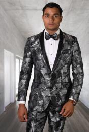  Gray Ultra Slim Fit Prom Suit